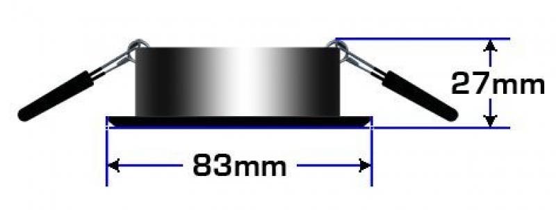 Schwenkbarer LED Einbaustrahler MOA DISC aus poliertem Aluminium 12V 45° Mobilux