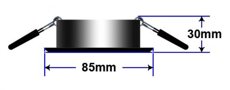 Weiße Bad Decken Einbauleuchte MOAF DISC IP65 12V Mobilux 01600074