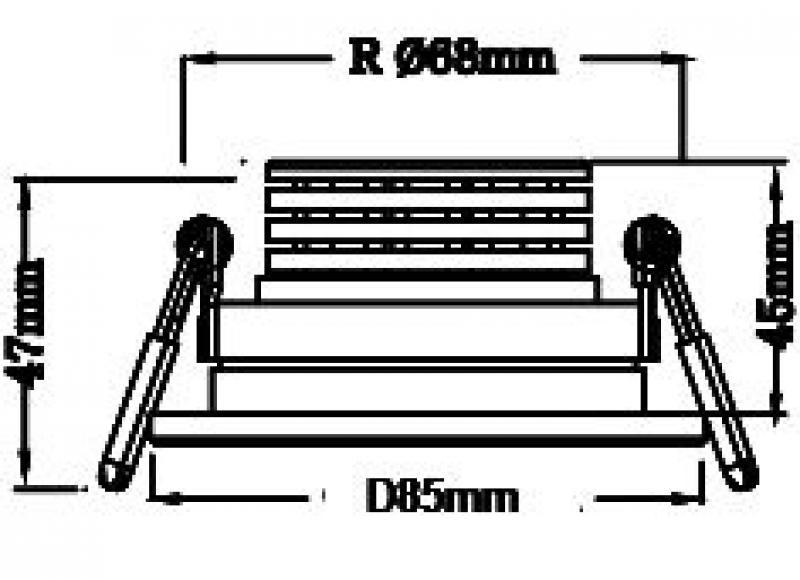 MOBILUX Schwenkbarer LED-Einbaustrahler MOBiDIM COB CLASSIC 9W R 3000K alu poliert