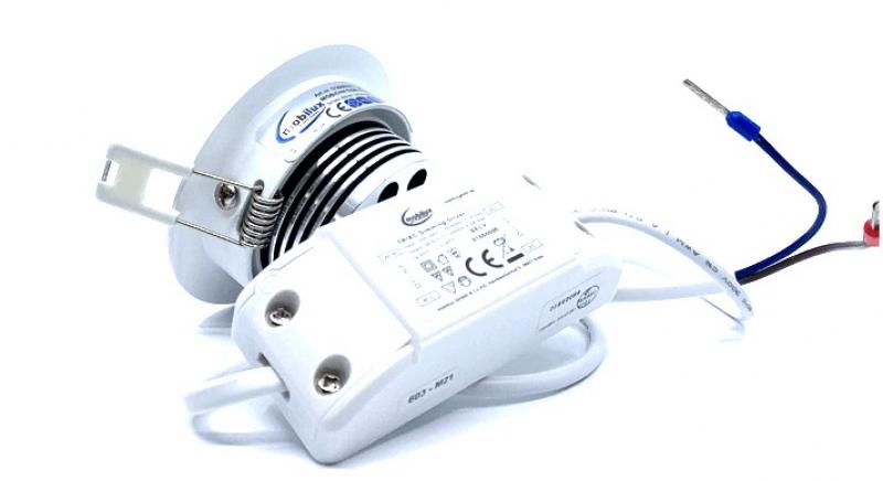 MOBILUX Schwenkbarer LED-Einbaustrahler MOBiDIM COB CLASSIC 9W R 3000K alu poliert