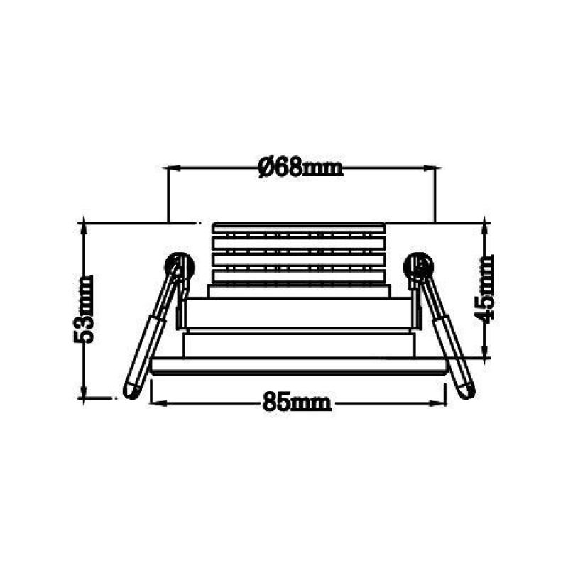 MOBILUX LED-Einbaustrahler MOBiDIM COB CLASSIC IP65 9W Q 3000K weiß