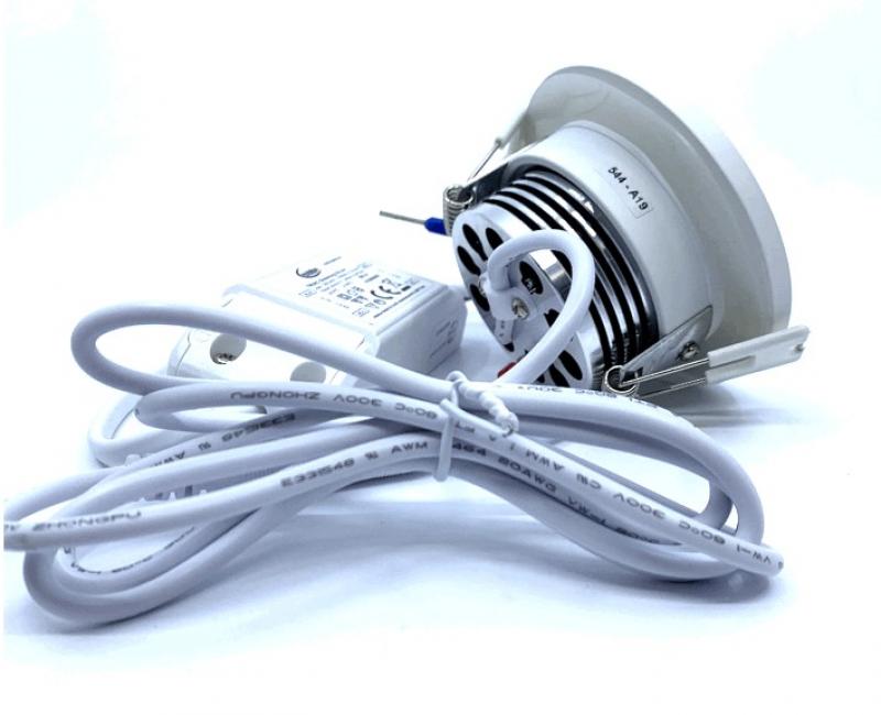 Mobilux LED Einbauleuchte alu poliert MOBiDIM COB CLASSIC IP65 9W R 3000K 45°