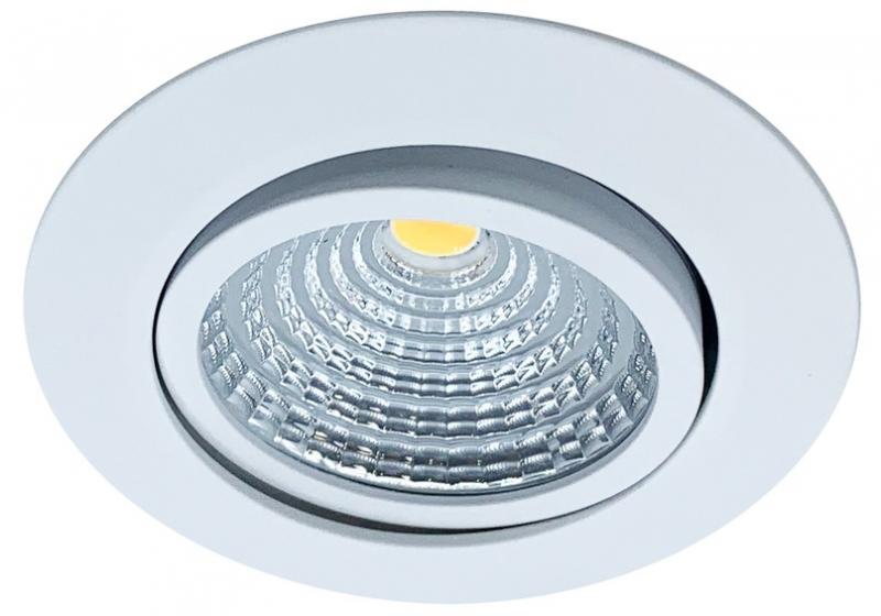 MOBILUX flache schwenkbare Einbauleuchte MOBiDIM COB SLIM 9W 3000K 60° weiß