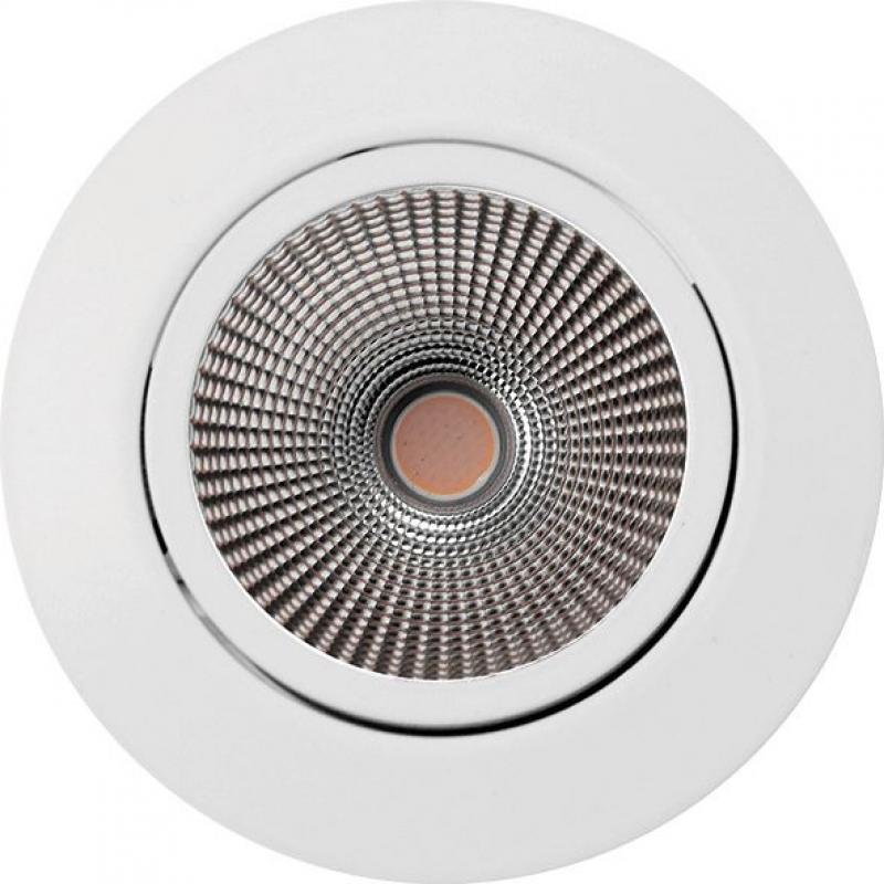 MOBILUX flache schwenkbare Einbauleuchte MOBiDIM COB SLIM 9W 3000K 60° weiß