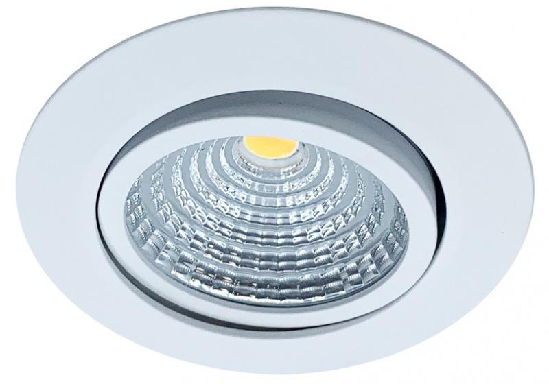 MOBILUX Schwenkbarer Einbaustrahler MOBiDIM COB SLIM R 9W 2700K 60° weiß 01660071