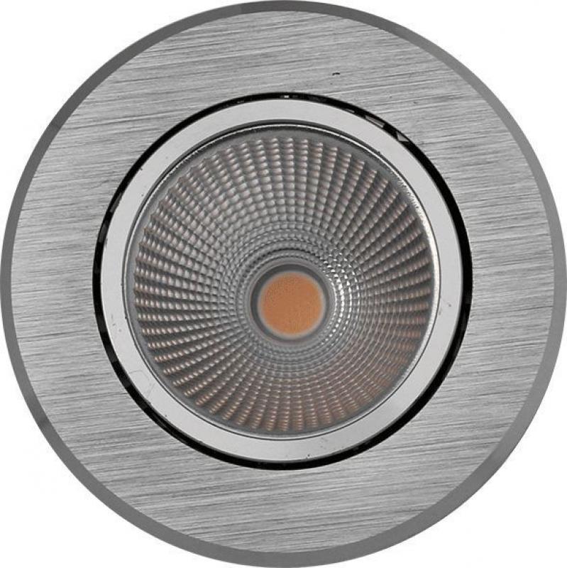 MOBILUX Schwenkbare LED Einbauleuchte MOBiDIM COB POWER 11,5W R DIM2WARM 45° 95Ra alu gebürstet