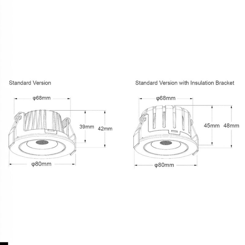 MOBILUX LED Einbaustrahler MOBiDIM ECOLITE IP40 2700K/3000K/4000K dimmbar in weiß
