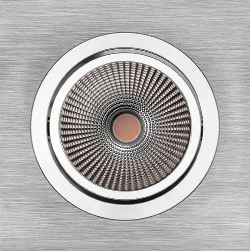 MOBILUX LED-Einbauleuchte MOBiDIM COB CLASSIC 9W Q 4000K alu gebürstet