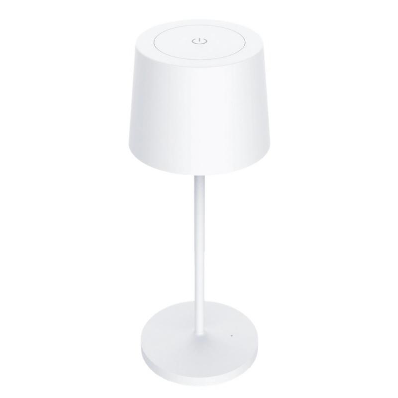 MOBILUX Synny XS LED Akkuleuchte in Weiß dimmbar mit USB-Ladekabel und Wireless Charger