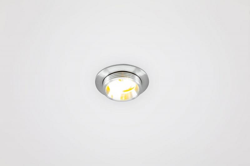 EVN Decken-Einbaustrahler für GU4 Leuchtmittel rund alu pol. IP54 12V EinbauØ60