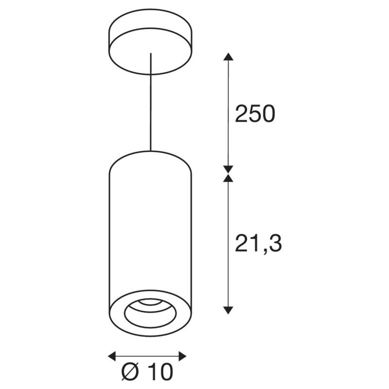SLV 1004340 NUMINOS PD PHASE L Indoor LED Pendelleuchte schwarz/schwarz 2700K 60°