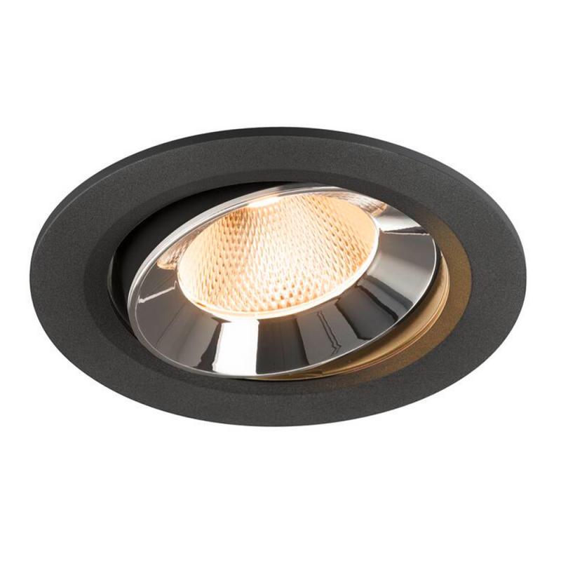 SLV 1009812 NUMINOS® MOVE L Deckeneinbauleuchte schwarz/chrom 2700K 20° CRI90 schwenkbar -  Einbau Ø 14,5cm