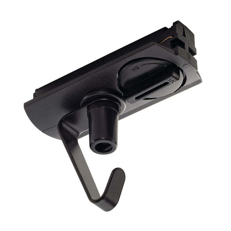 SLV 143170 Adapter für 1-Phasen Hochvoltschiene, schwarz, elektrisch, mit Haken