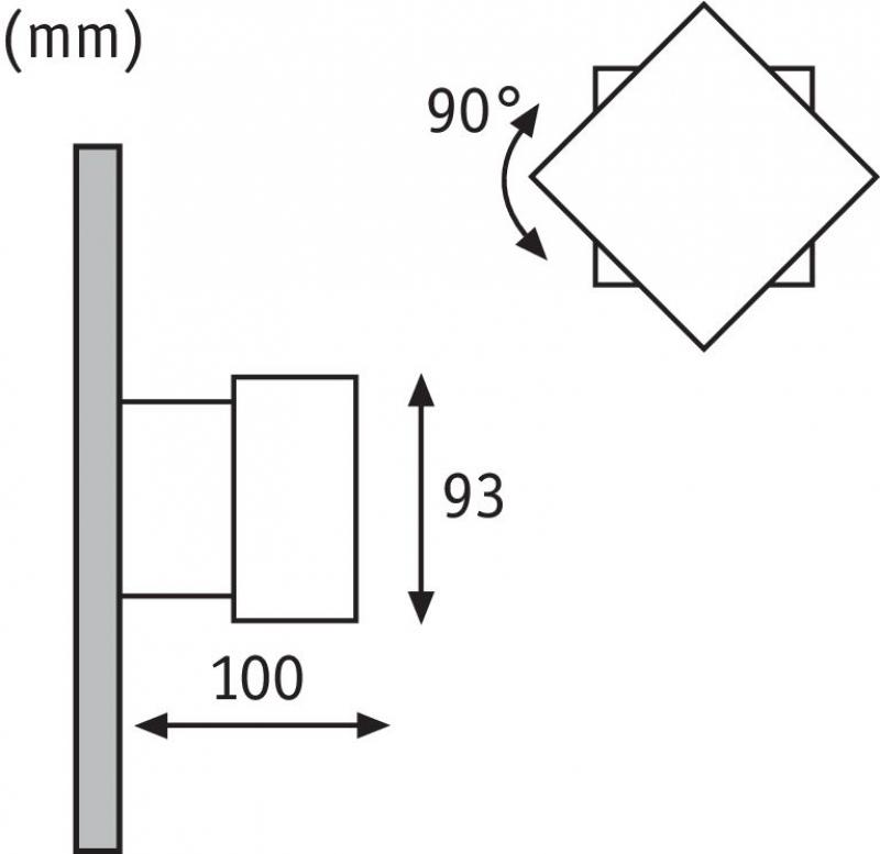 Drehbare LED Außenwandleuchte Cybo Up&down Grau Alminiumu Paulmann 18002
