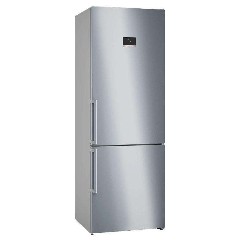BOSCH Serie 6 Freistehende Kühl-Gefrier-Kombination mit Gefrierbereich unten 203 x 70 cm Edelstahl (mit Antifingerprint) - Kühlschrank