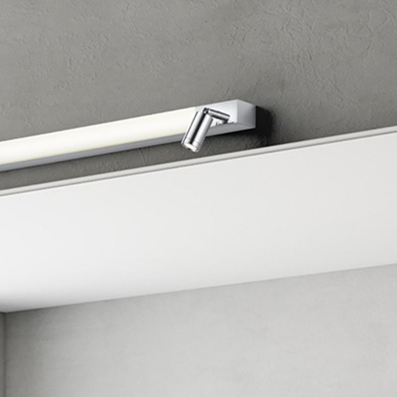 90cm Helestra NERO LED Wandleuchte  –  Spiegelleuchte mit umschaltbarer Lichtfarbe und schwenkbaren Strahlern