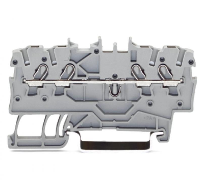 WAGO 2000-1403 Durchgangsklemme 1 mm² 4-Leiter Push-in CAGE CLAMP Rot Ex e II Hutschiene