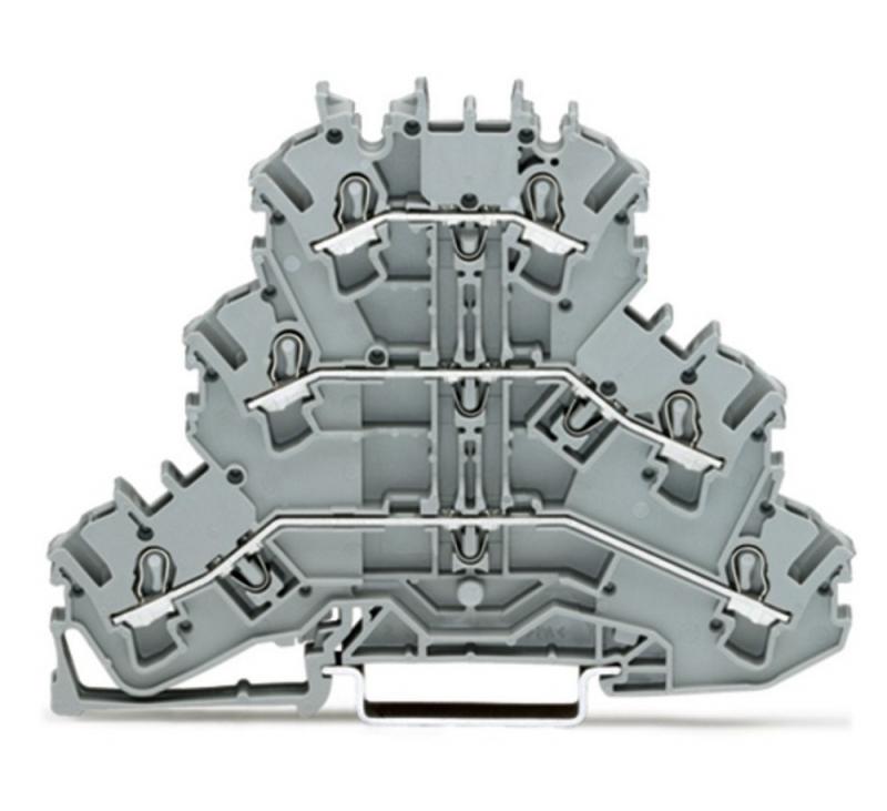 WAGO 2002-3201 Dreistockklemme 2,5 mm² Push-in CAGE CLAMP Ex e II DIN-Schiene