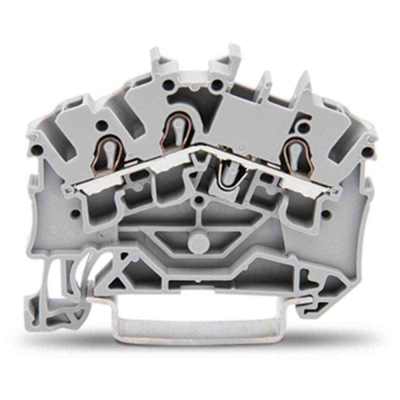 WAGO 2002-6301 3-Leiter-Durchgangsklemme 2,5 mm² | Push-in CAGE CLAMP | Ex e II | grau