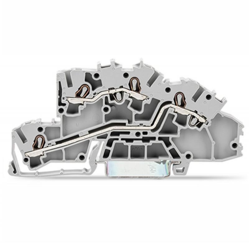 WAGO 2003-7642 Installationsetagen Klemme L/L 2,5 mm² Push-in CAGE CLAMP grau