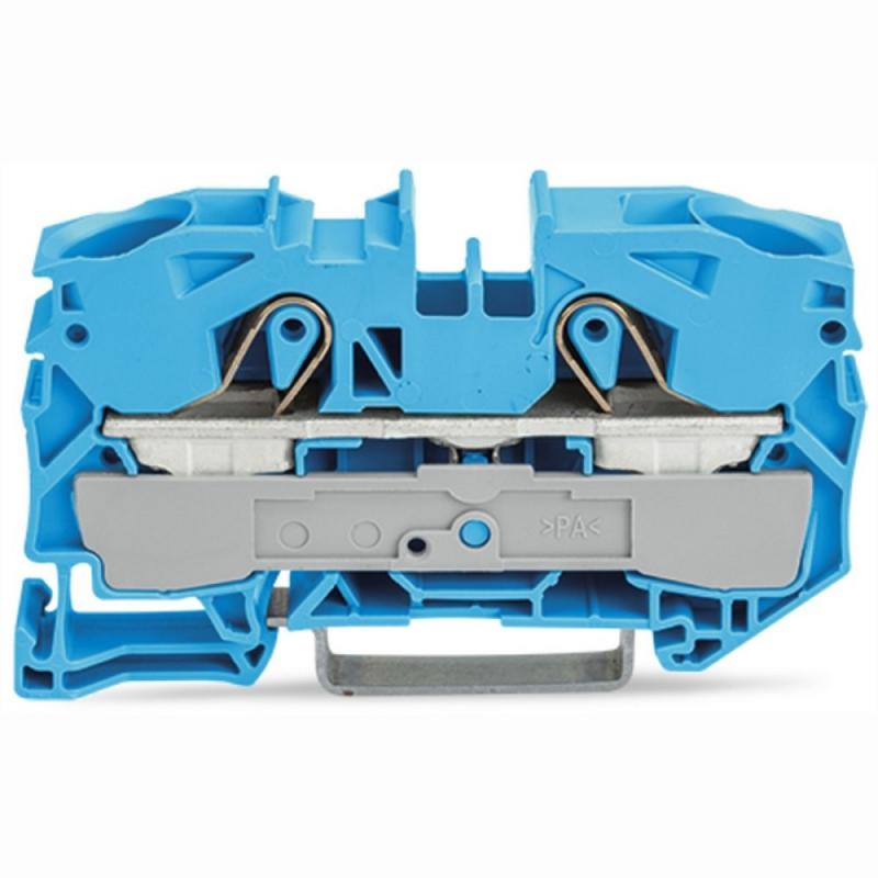 WAGO 2016-1204 Durchgangsklemme 16 mm² blau | 2-Leiter | Push-in CAGE CLAMP | Ex e II & Ex i