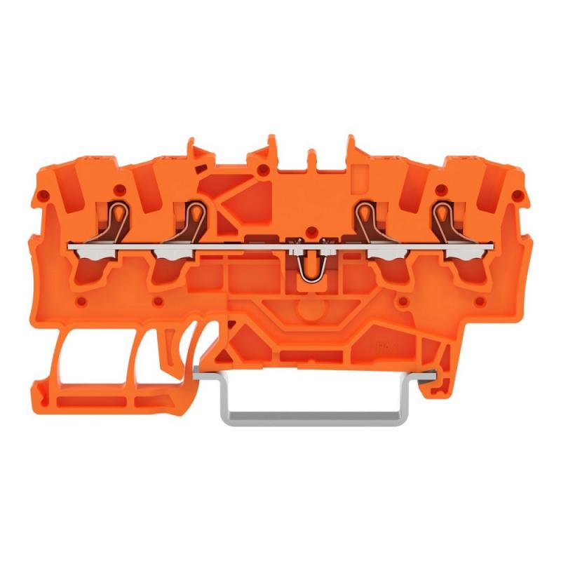 WAGO 2201-1402 4-Leiter-Durchgangsklemme 1,5 mm² Ex e II orange