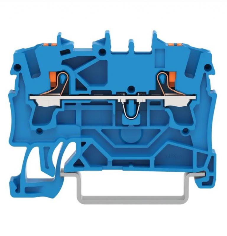 WAGO 2202-1204 Durchgangsklemme 2,5 mm² Push-in CAGE CLAMP blau