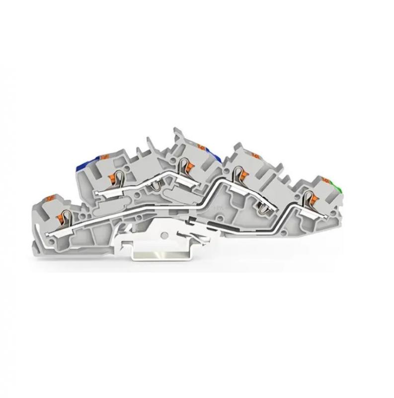 WAGO 2205-7646 Installationsetagen Klemme 4 mm² N/L/PE mit Drücker