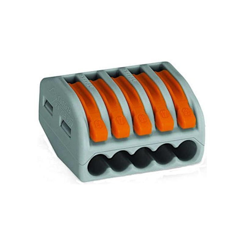 WAGO 222-415 Verbindungsklemme mit Hebeln 5-polig 0,08–4 mm²