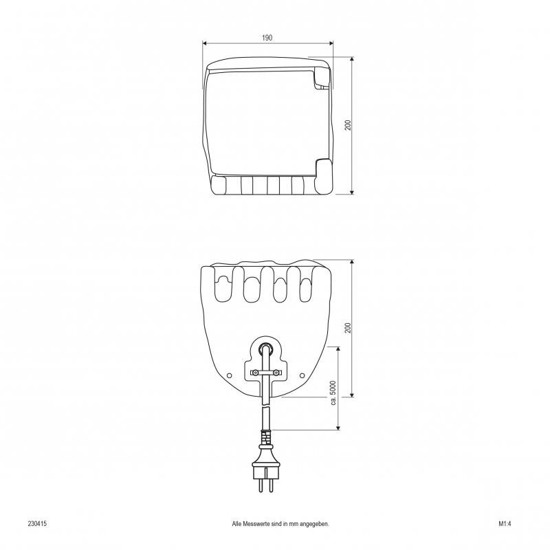 EVN 4-fach Energieverteiler in Steinform 230415