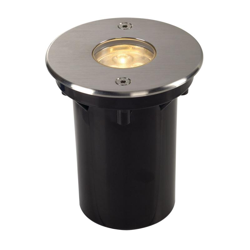 SLV 233520 DASAR LED HV Bodeneinbauleuchte Strahler rund  Edelstahl warmweiss IP67