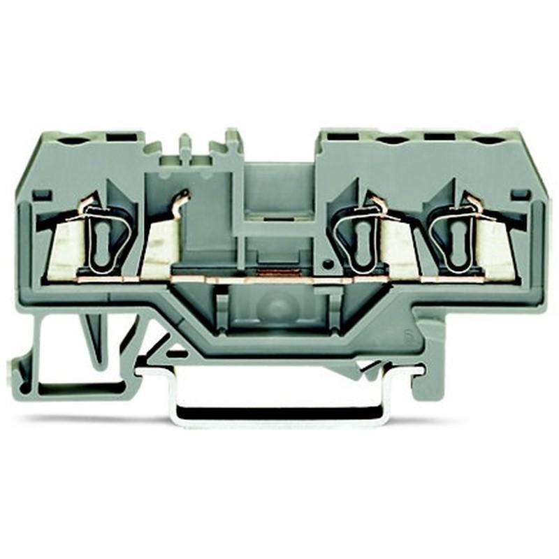 WAGO Durchgangsklemme 280-681 3-Leiter 2,5 mm² grau – CAGE CLAMP für Hutschiene