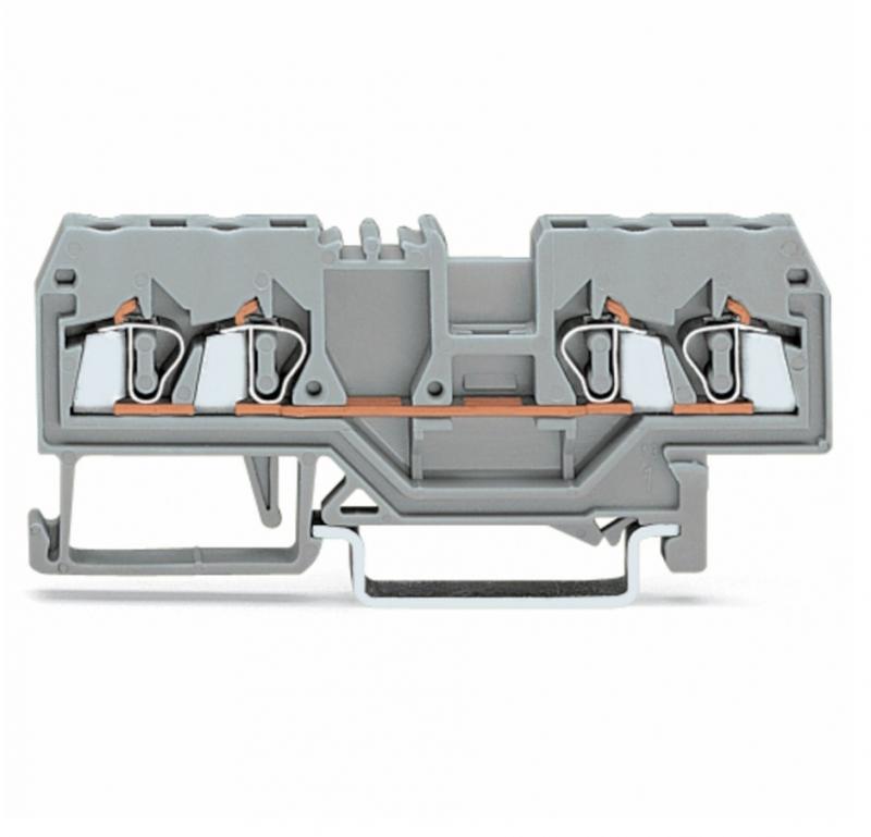 WAGO 280-833 Durchgangsklemme 4-Leiter 2,5 mm² CAGE CLAMP grau