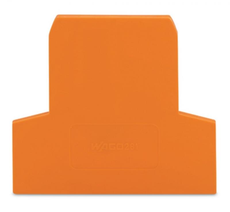 WAGO 281-309 Abschluss- und Zwischenplatte orange
