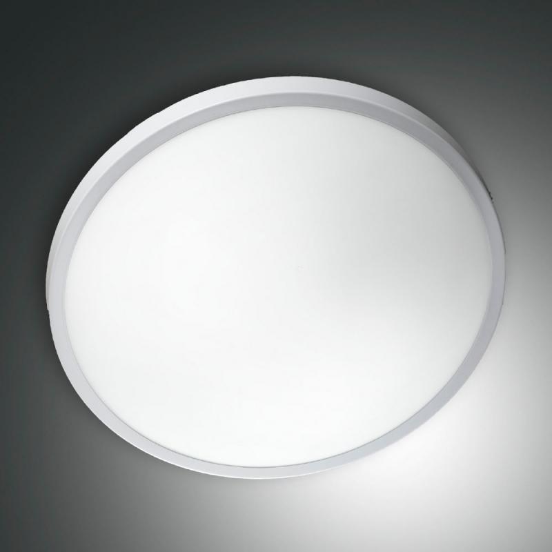 Schlichte Plaza Deckenleuchte ø30cm Weiss Fabas Luce