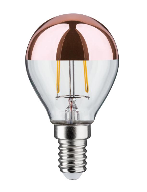 Kupfer LED Tropfen Kopfspiegel Lampe E14 2700K 2.6W Paulmann 28665