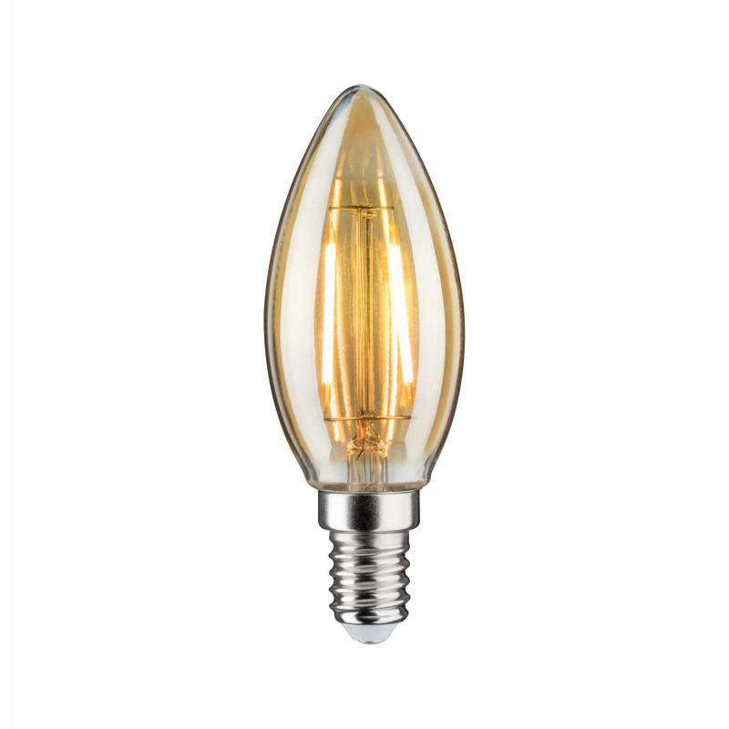 Paulmann E14  28705 LED Vintage Kerze 430lm 4.7W goldfarbenes gemütliches Licht für Kronleuchter