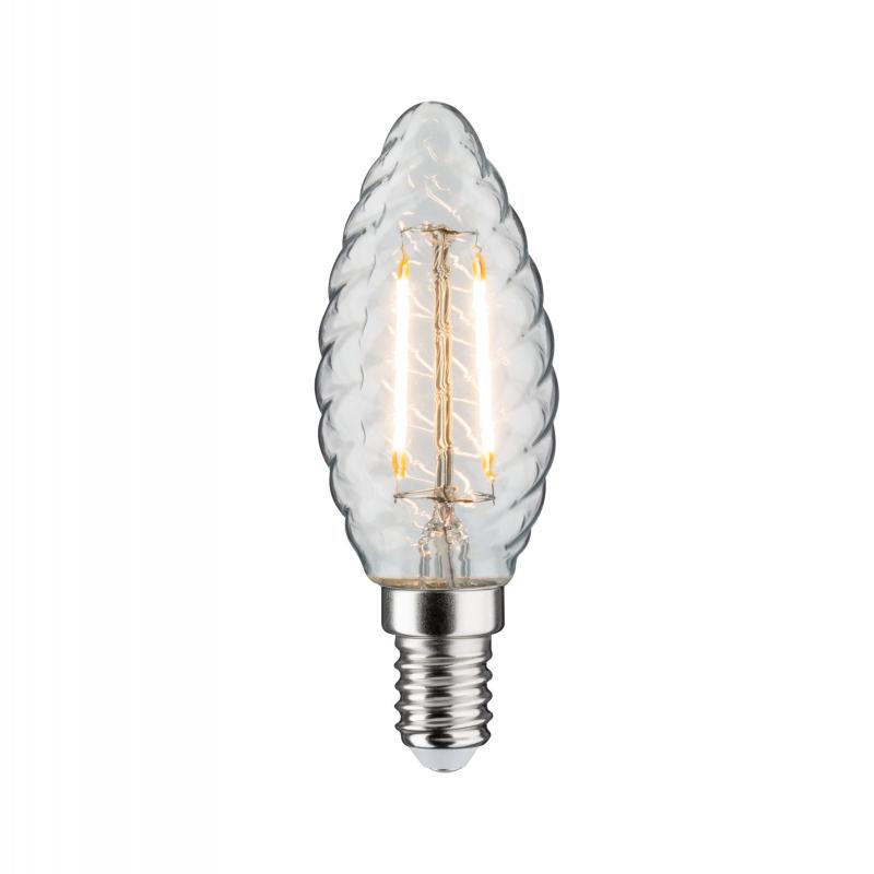 Paulmann 28706 LED Kerze gedreht E14 2.6W klar 2700K warmes Licht