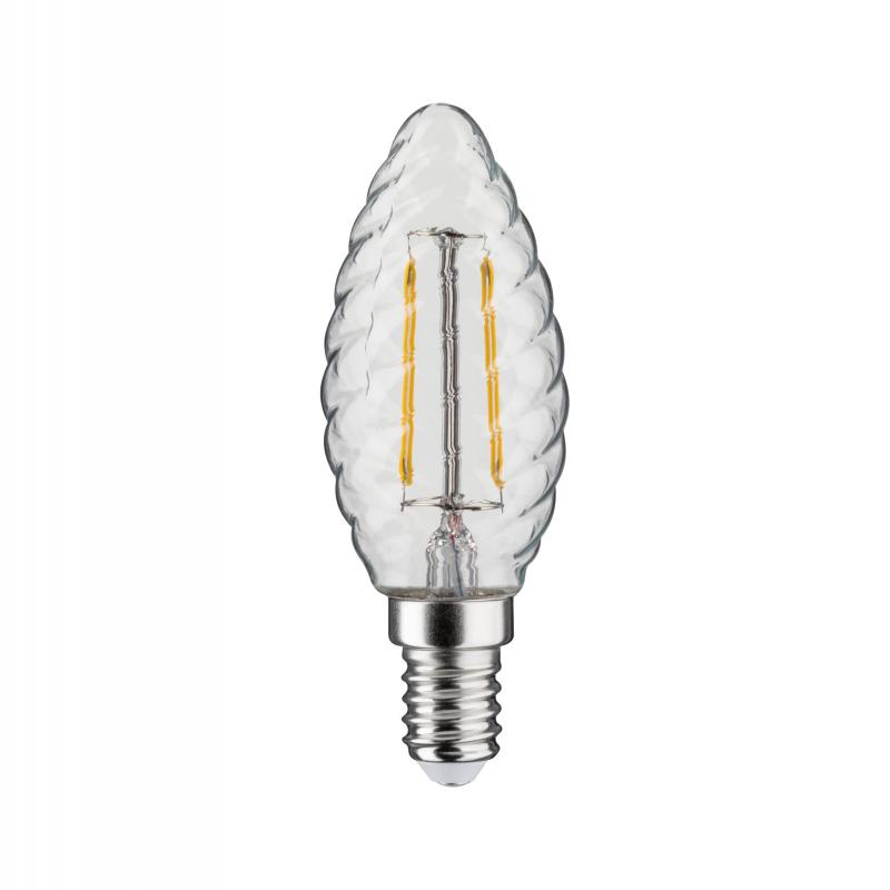 Paulmann 28706 LED Kerze gedreht E14 2.6W klar 2700K warmes Licht