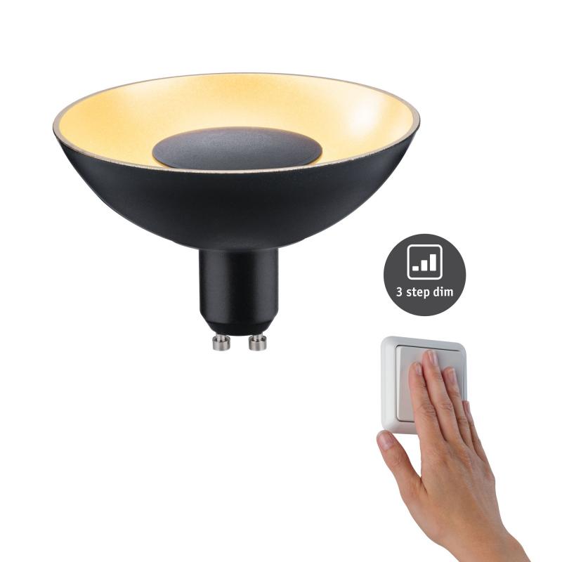 Paulmann 28794 LED GU10 5W schwarz/gold 3step dim 230V