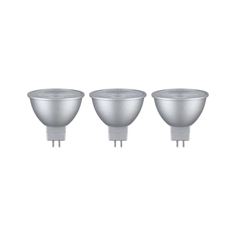 3er Set Paulmann 28914 LED Reflektor GU5,3 modern 6W warmweiß Chrom