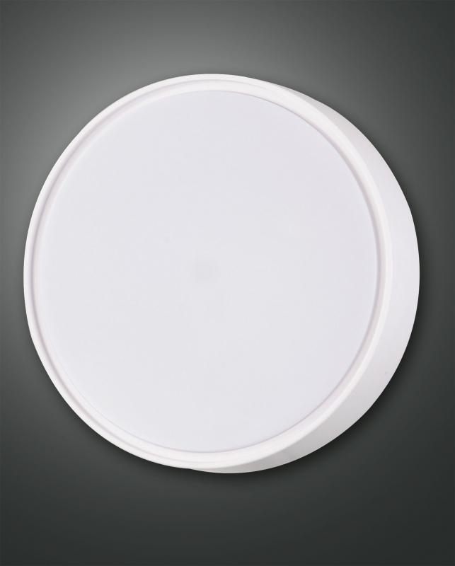 Fabas Luce 3224-65-102 Hatton LED Außen-Wand- und Deckenleuchte Ø300mm 27W IP65 Weiß
