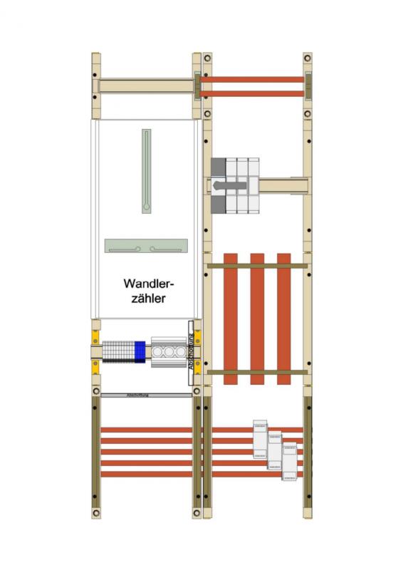 Hager Wa+MeFeld,UnivN,100A,2Feld,1350x500x160