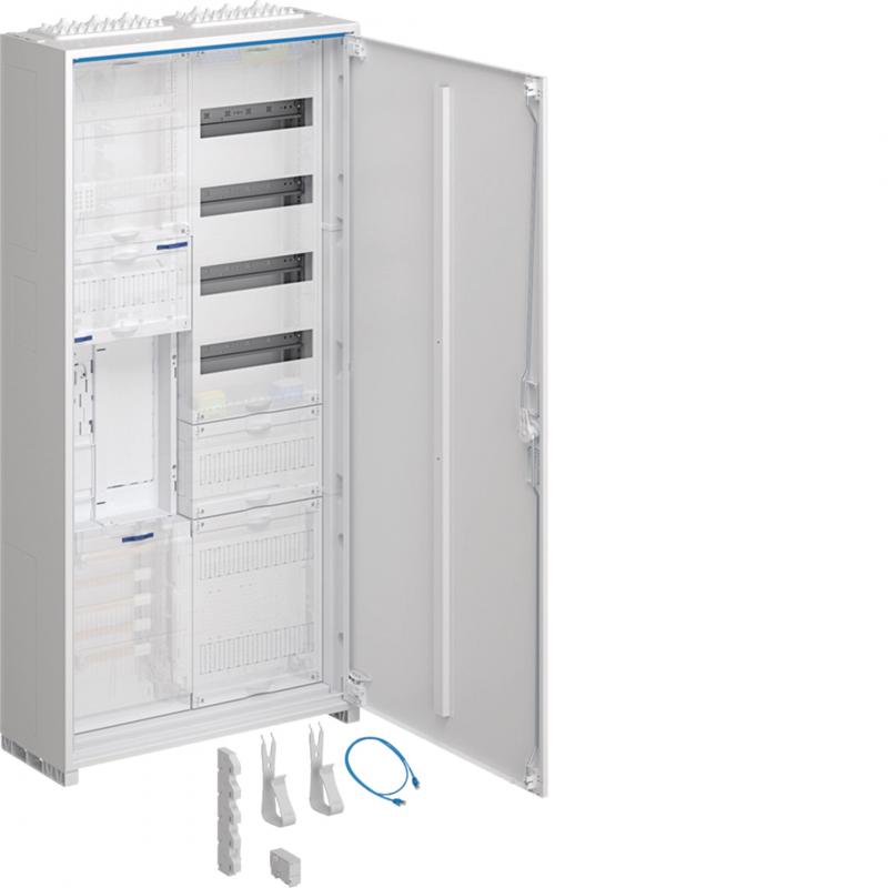 Hager Komplettschrank,univ.Z,1 ZP,BKE-I,APZ,zRfZ,VT4,1100x550x205 mm,16 mm²,ESA,