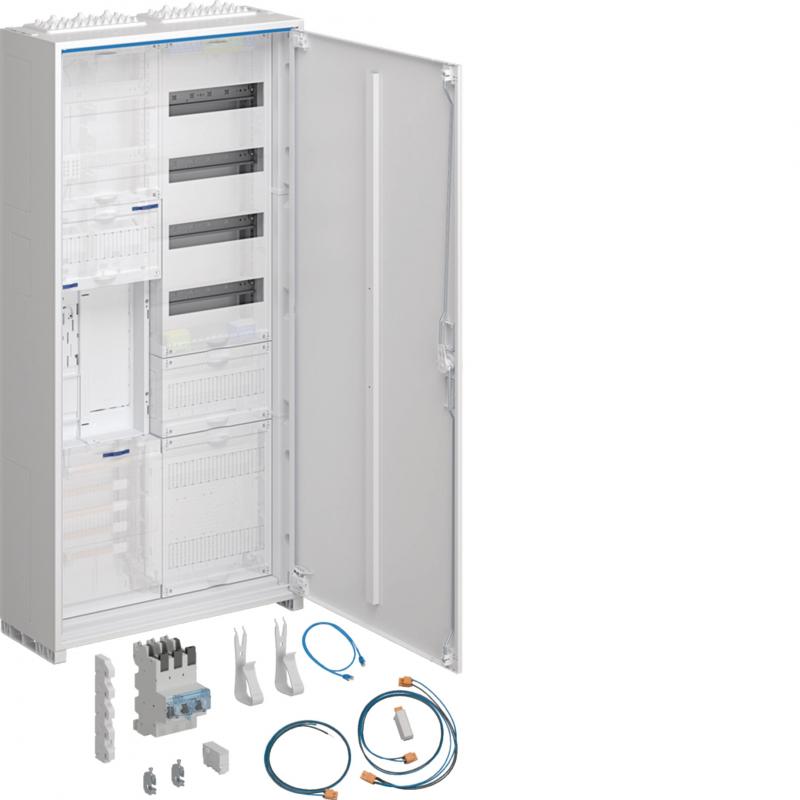 Hager Komplettschrank,uni..Z,1 ZP,BKE-I,OKK,APZ,zRfZ,VT4,1100x550x205mm,16mm²,ES