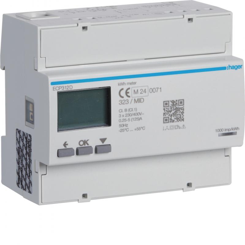 Hager Energiezähler 3ph,direkt 125A, S0, MID