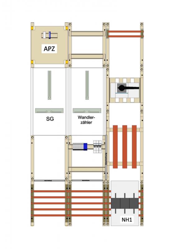 Hager Wa+MeFeld,Univ.N,200A,1350x750x160,TN-S