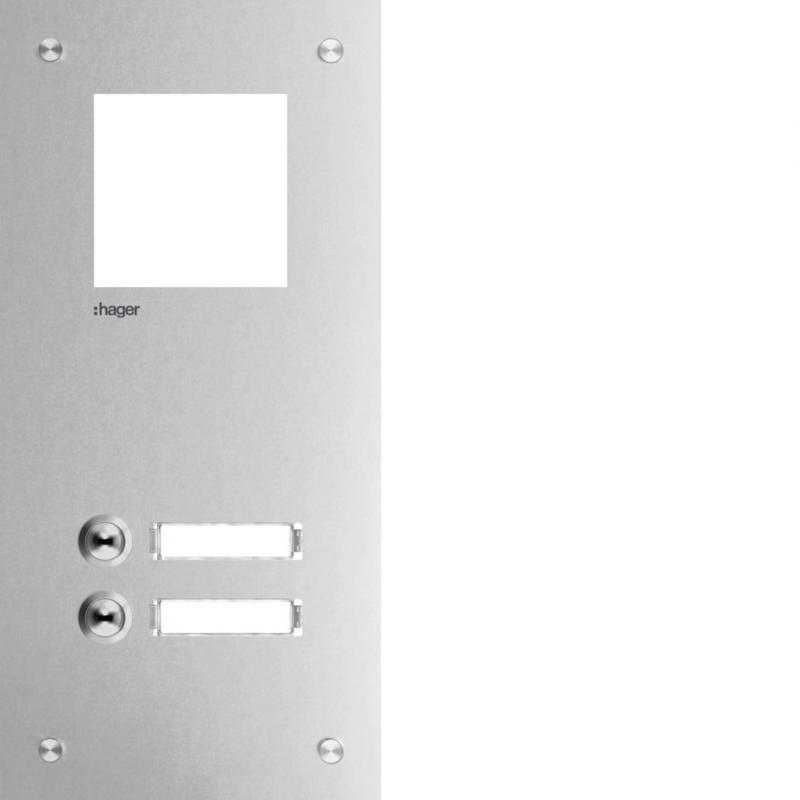 Hager Frontplatte intercom mono 2 Tasten