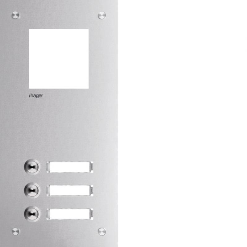 Hager Frontplatte intercom mono 3 Tasten