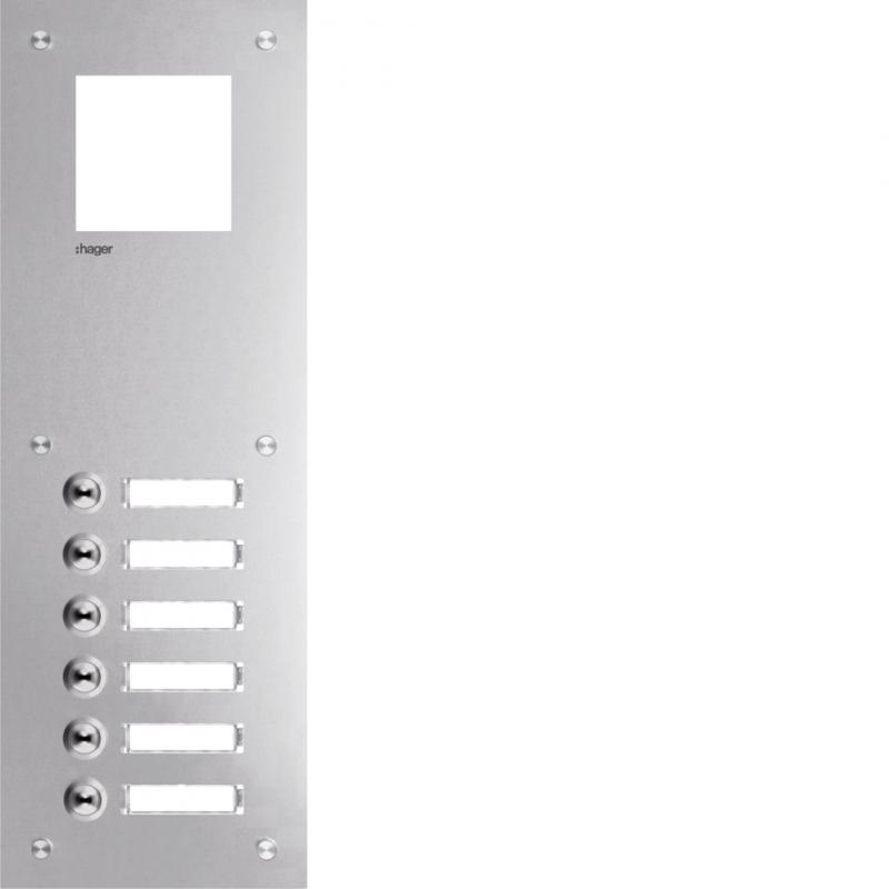 Hager Frontplatte intercom mono 6 Tasten